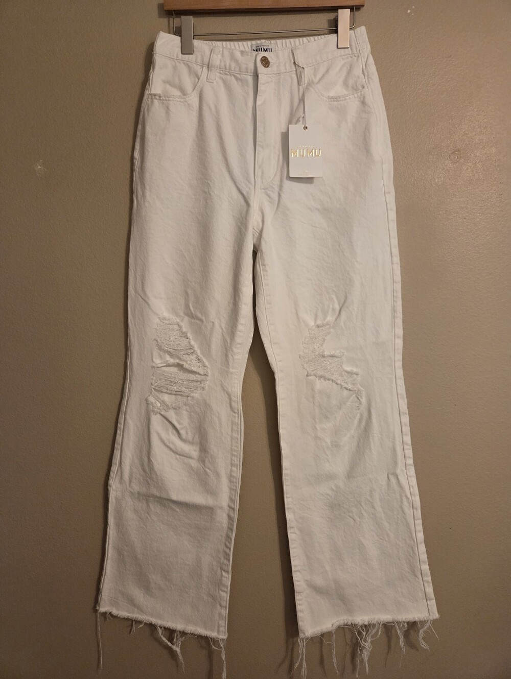 SHOW ME YOUR MUMU 90's Straight Wide-Leg Distressed Streetwear Jeans Women's 28